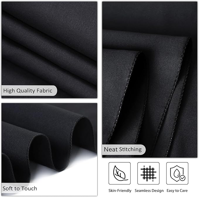 8 Pack Black Tablecloths 60 x 84 Inch Rectangular Table Cloths for Rectangle Tables 4ft, Wrinkle Resistant Black Table Cloth Washable Polyester Fabric for Buffet Wedding Party Banquet
