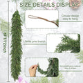 Garland, 6 Ft Green Polyethylene Lifelike Holiday Greenery with Ring Hook