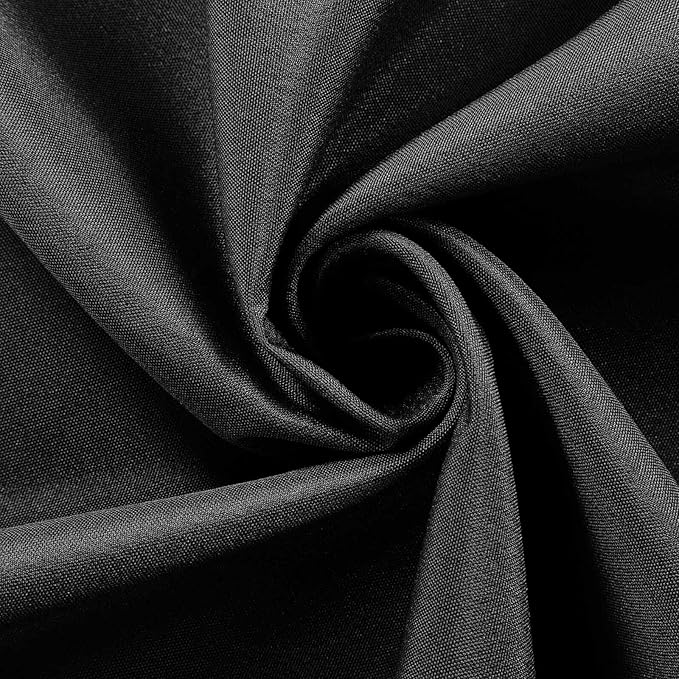 Efavormart Round Tablecloth, 108 Inch Stain & Wrinkle Resistant Washable Table Cloth, Decorative Polyester Fabric Table Cover for Banquet, Wedding, Dining- Black