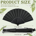 Wedding Folding Hand Fans Bulk Silk Fabric Chinese Handheld, 80 Pcs
