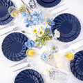 Plastic Plates for Party, 60 Pcs – Blue, Scalloped Blue Plates