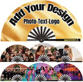 Custom Fans with Your Photo/Text - 13 Inch Personalized Folding Hand Fan for Line Dancing, Weddings, Parties | Decorative Gift for Women, Church Events & Dance Performances (200, 13 Inch)