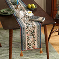 Designer Vintage Elegant Table Runner Long, 87 Inches – Linen, Colorful