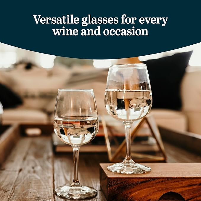 Wine Glasses Set of 12, 12.75 oz Clear Glass, Dishwasher Safe