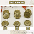 60 Pcs Wax Seal Stickers (