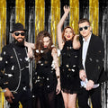 And Gold Party Streamers Decoration – Black, Foil Fringe Backdrop