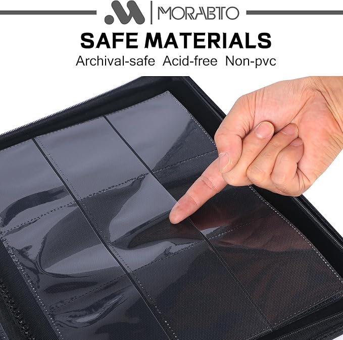 Card Binder 9 Pocket,Trading Card Binder Holds up to 360 Cards with 20 Sleeves,Zipper Card Holder Album Compatible with TCG Card/Game Cards/Sports Card