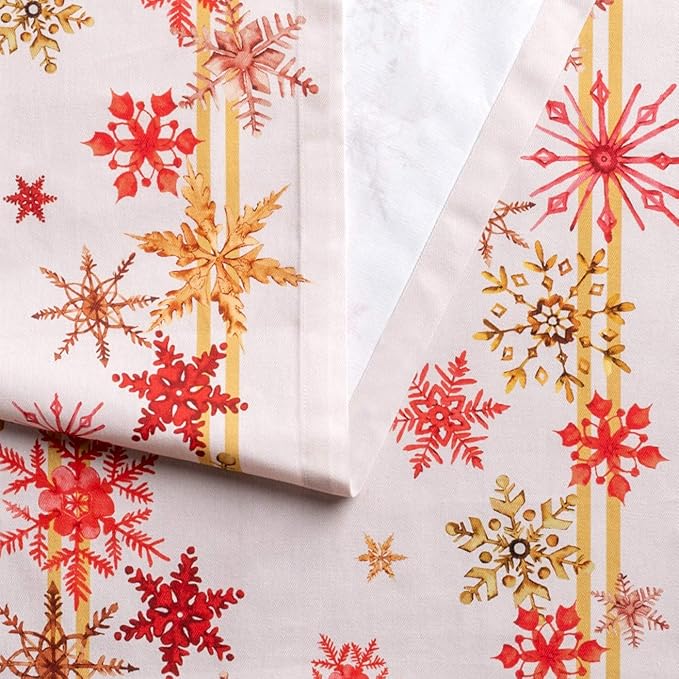 Maison d' Hermine Table Runner 100% Cotton Single Layer Table Runners 90 inches Long for Thanksgiving Christmas Decorations Home Kitchen Dining Party Wedding (Crystal Star, 14.5" x 90")