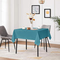 54x54 Inch Square Tablecloths, Teal Fabric Table Cloth for Square