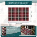 Area Rug Red Tartan Christmas Door Mat, 2x3 Ft Polyester Non-Slip