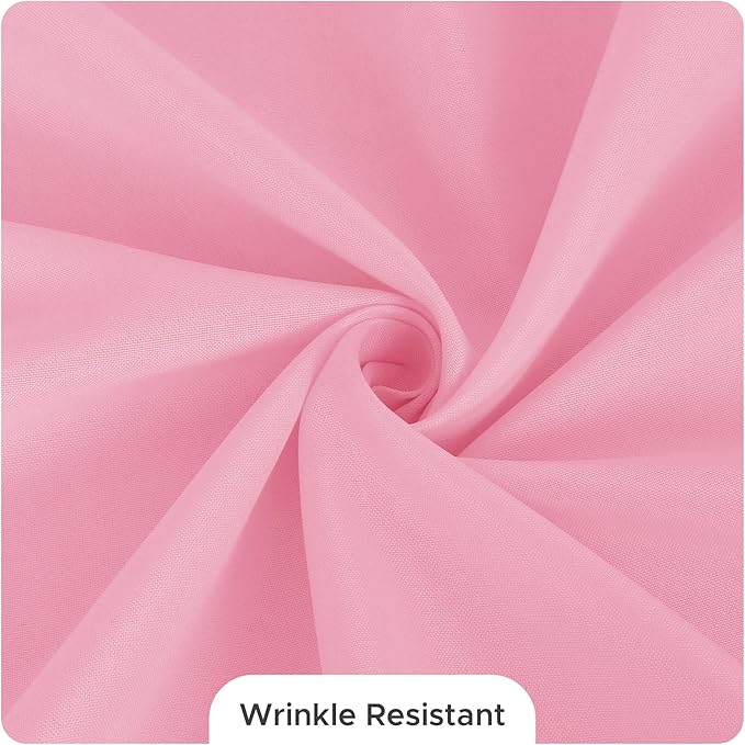 Fitable 8 Pack Round Tablecloths: Stain Resistant Wrinkle Free Circle Table Clothes, Washable Reusable Polyester Table Covers for Wedding Party Birthday Banquet Reception(Pink, 120 Inch)