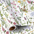 RUSPEPA 30" X 32.8' Wild Flower Wrapping Large Paper Roll for Women Girls, Jumbo Roll, Elegant Floral Design Gift Wrap Perfect for Birthday, Bridal Shower, Spring, Wedding, Mother's Day, 82 sq. ft.