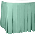 Ultimate Textile Pleat Polyester Fabric Table Skirt - Machine Washable Flame Resistant with Clips for Events, Weddings & Trade Shows, Cut & Sewn in Paterson, NJ - Mint, 21' Box Pleat