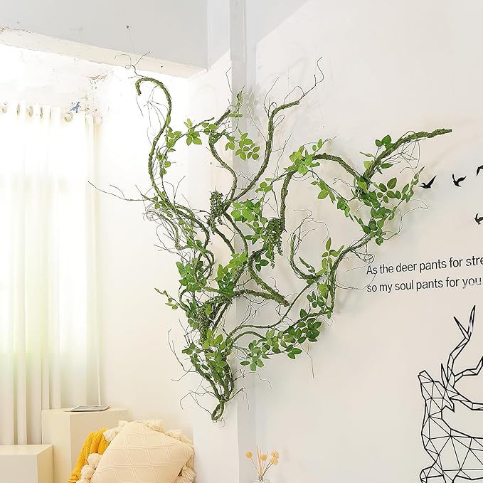 Artificial Tree Vine Garland 118 Inch Green Poseable Ivy Branches