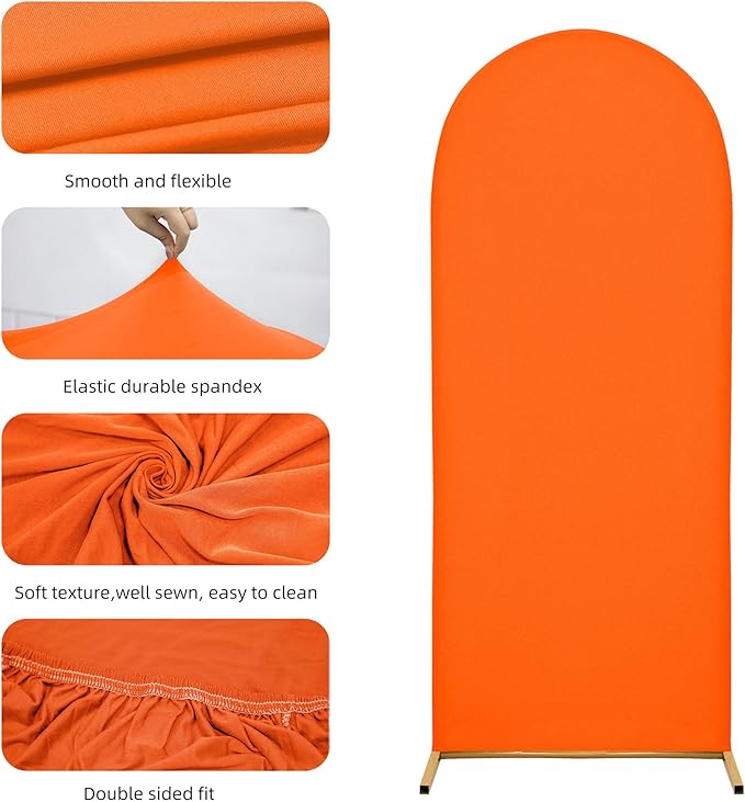 Wedding Arch Cover 4FT Arch Backdrop Cover Spandex Fitted Arch Cover for Round Top Chiara Backdrop Stand Covers for Wedding Birthday Party Baby Shower Banquet Ceremony Decoration