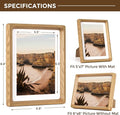 Frame USA-Sourced Oak Wood Solid Wood Photo Frame, 6x8 – Natural