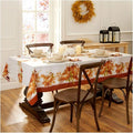 Autumn Pumpkin Grove Wrinkle Resistant Tablecloth