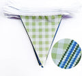 Green Party Decorations Dusty Blue Sage Green Gingham Fabric, 32Ft – Blue