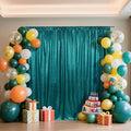 SquarePie Sequin Backdrop Curtain Not See Through Thick Glitter Background for Party 8FT x 8FT Teal