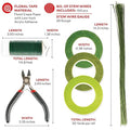 Floral Arrangement Kit, Flower Arrangements Supplies Included: Green