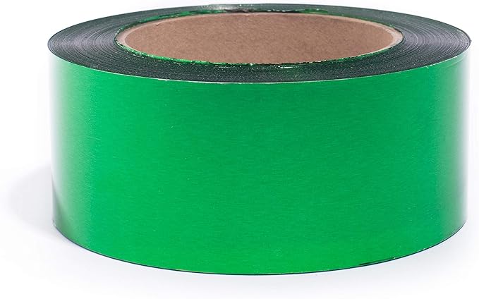TCDesignerProducts Green Metallic Streamer, 2 Inches x 500 Foot