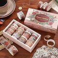 18 Rolls Washi Tape Set for Crafts and Journaling DIY Vintage Floral
