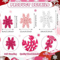 Wooden Snowflake Table Decor 3D Snowflake Tabletop Signs, 12 Pcs
