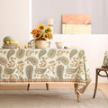 Patdrea Designer Vintage Floral Tablecloth for Square Table, Linen