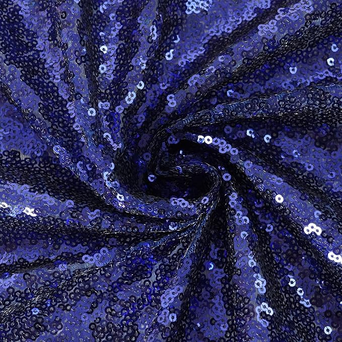 Eternal Beauty Navy Blue Sequin Backdrop, 5x7 Ft Glitter Background Curtains for Shimmer Photography Party Wedding Birthday Independence Day Back Drop Decor