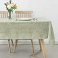 Flaxy Faux Tablecloth with 2-Tone Slubby Yarn Textured Weaves – Linen