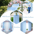Chiffon Sheer Backdrop Curtains, 10ftx10ft – Blue