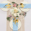 Satin Napkins, 12 Pieces – Light Blue
