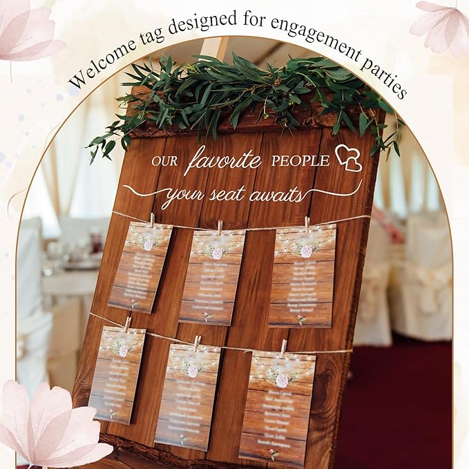 3 Pcs Wedding Seating Chart Decal Stickers DIY Our Favorite People Your Seat Awaits Vinyl Decal Wedding Sign Decor Seating Chart Board Mirror Stickers(White)
