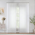Pinch Pleated Semi Sheer Curtains Textured Light Filtering – White
