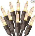 Clear Christmas Lights, 69.6ft 300ct Incandescent Christmas Lights, Connectable Outdoor Mini Tree Light Xmas Fairy Light, 120V UL Certified Indoor String for Xmas Party Birthday, Warm White