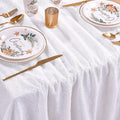Sequin Tablecloth Rectangle Table Cloth, 90 X 156 Inch – White