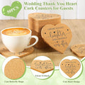 50 Set Wedding Favors for Guest Coaster Gifts Bulk Heart Shaped