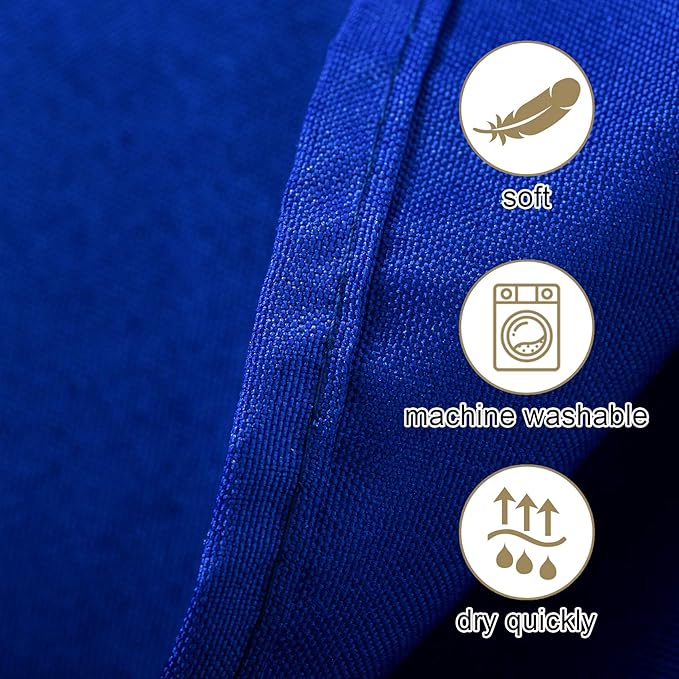 Ascoza 2pack 108 Inch Royal Blue Round Tablecloth in Washable Polyester Fabric for Wedding/Banquet/Restaurant/Parties
