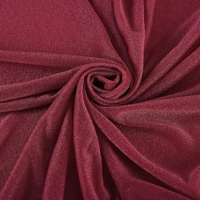 Arch Drapes for Wedding Arch Draping Fabric Burgundy Sheer Backdrop Curtain for Ceremony Bridal Party Decor 19Ft Length x 28" Width 6 Panels