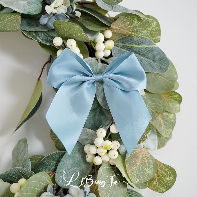 Gift Wrap Bows, 24 Pack 5 Inch Satin Polyester Bows with Twist Ties