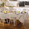 Textured Tablecloth Washable Fabric Rectangle Table Cloth – Linen