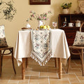 Patdrea Designer Vintage Floral Table Runner Long, 87 Inch – Linen