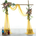 Fabric Gold Sheer Chiffon Drape, 4 Panels, 30 Inch x 20 Feet