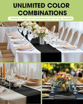 Plastic Table Runners – Black, 10 Pack