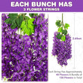 Wisteria Hanging Flowers, Wisteria artificiales, Fake Hanging Flowers