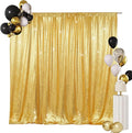 SquarePie Sequin Backdrop Curtain Not See Through Background for Wedding Party 6FT x 8FT Gold