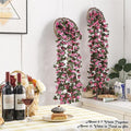 X 8.2 Ft Flower Garland Artificial Rose Vine Flowers, 8 Pcs – Green