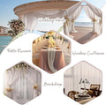 Taupe Chiffon Backdrop Curtains, 10ftx7ft