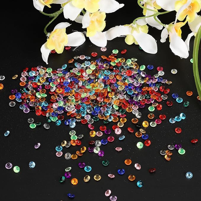 PATIKIL 10000 Pcs Wedding Table Scatter Confetti Crystals 4.5mm Acrylic Diamonds Vase Fillers Gems for Table Centerpiece Decorations Party Vase Beads, Blue