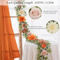 Fall Garland Decor, 6.07Ft Eucalyptus Flower Garland with Terracotta